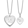 Sterling Silver RH-plated FOREVER 20mm/12mm Locket/Pendant Set