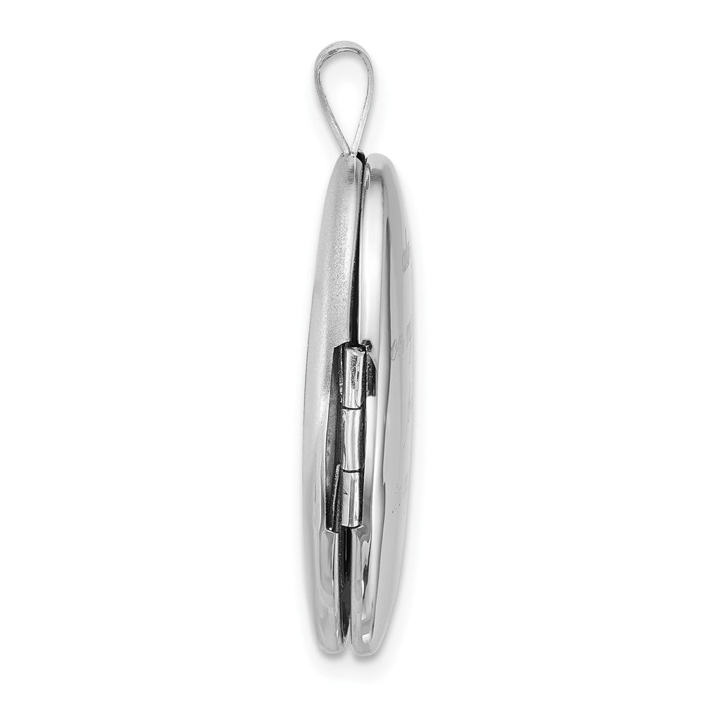 SS RH-pl Brushed And Polished ALWAYS ON MY MIND... 26mm Oval Locket