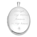 SS RH-pl Brushed And Polished ALWAYS ON MY MIND... 26mm Oval Locket