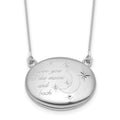 SS RH-pl 20mm Oval Love You To The Moon.. Locket w/2 in ext. Necklace