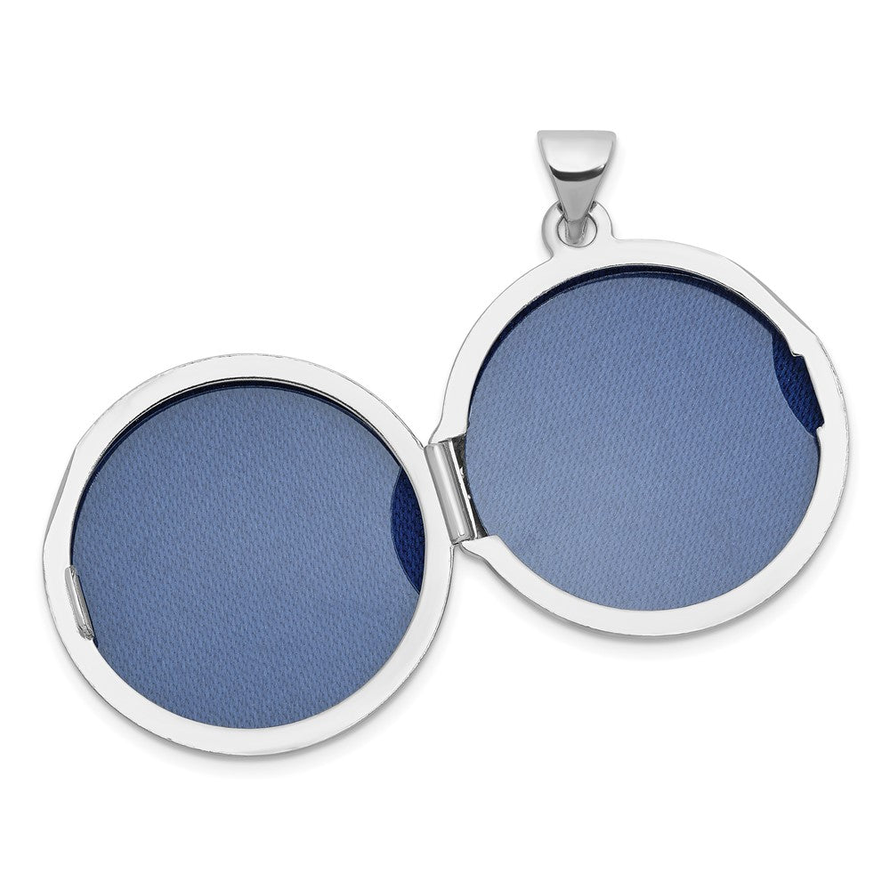 SS RH-plated Our Circle Of Love.. Reversible Hearts 20mm Round Locket