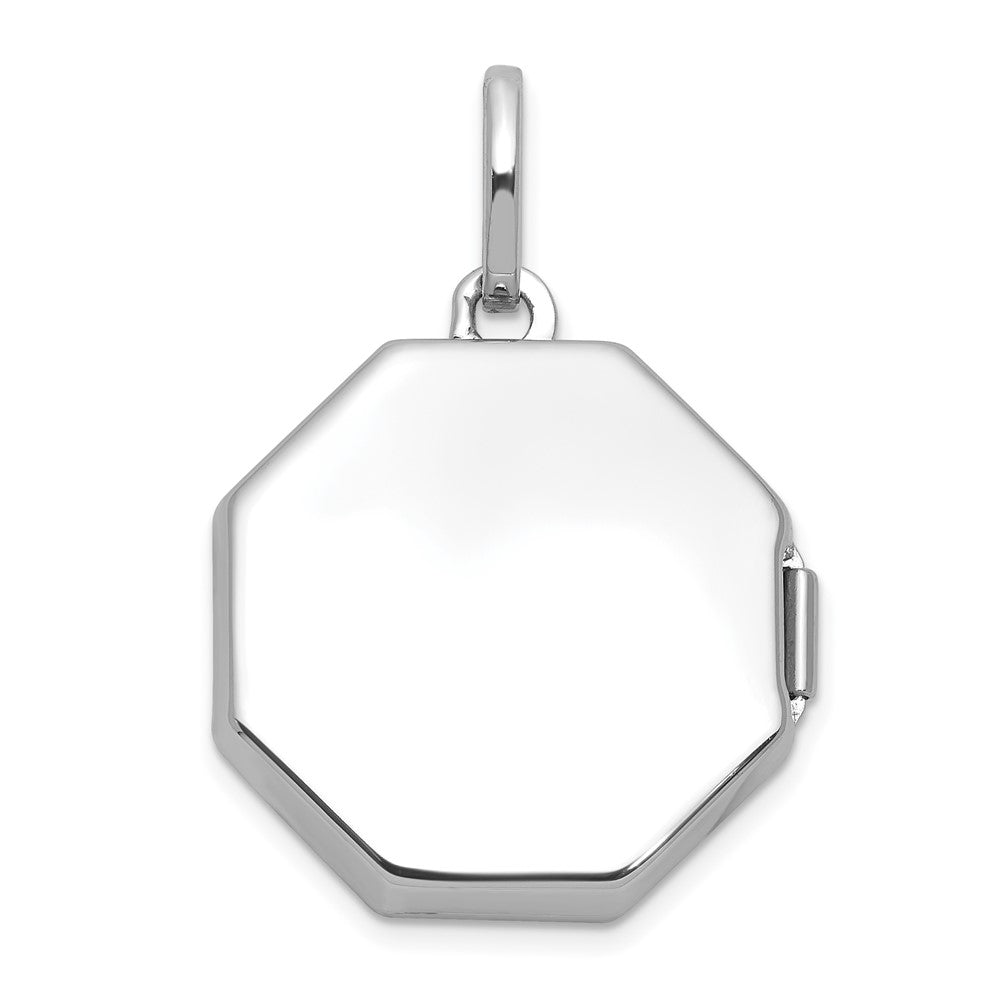 SS RH-plated Polished with Border 18mm Octagon Shaped Locket