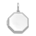 SS RH-plated Polished with Border 18mm Octagon Shaped Locket
