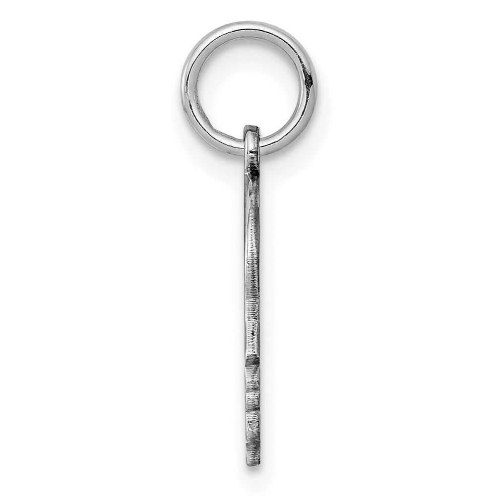 Sterling Silver Rh-plt Engravable Boy Disc Charm Polish on Front/Back