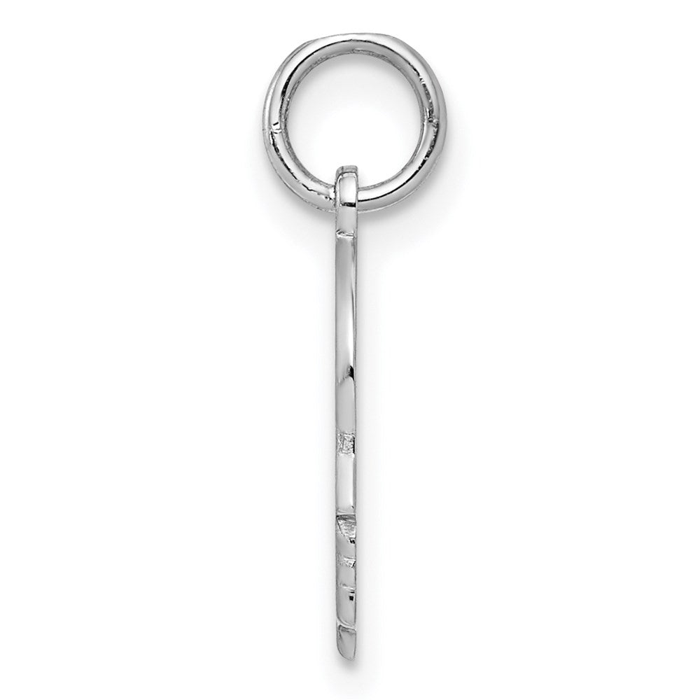 SSilver Rh-plt Engravable Boy Polished Front/Satin Back Disc Charm