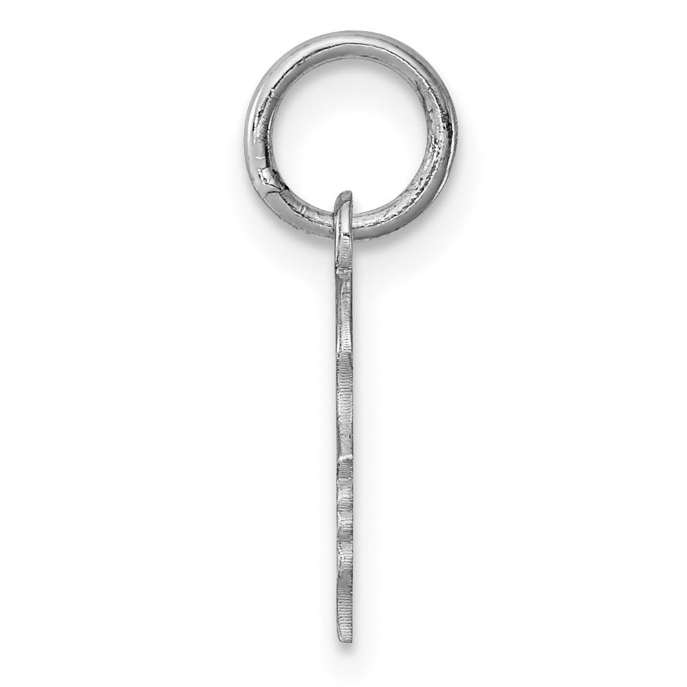 SSilver Rh-plt Engravable Girl Disc Charm Polish on Front/Back