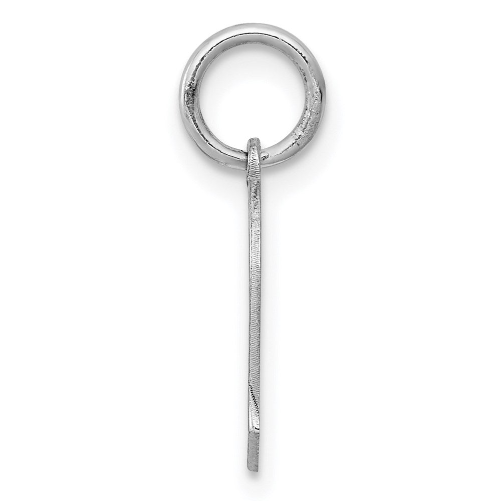 SSilver Rh-plt Engravable Boy Polished Front/Satin Back Disc Charm