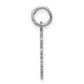 Sterling Silver Rh-plt Engravable Girl Disc Charm Polish on Front/Back