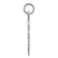 Sterling Silver Rhod-plate Eng. Girl Disc Charm Polish on Front/Back