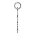 SSilver Rh-plt Engravable Girl Polished Front/Satin Back Disc Charm