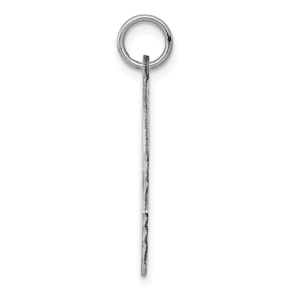 SSilver Rh-plt Engravable Boy Polished Front/Satin Back Disc Charm