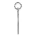 Sterling Silver Rh-plt Engraveable Round Polished Front/Back Disc Charm
