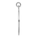 Sterling Silver Rhod-plated Eng. Rnd Polish Front/Back Disc Charm