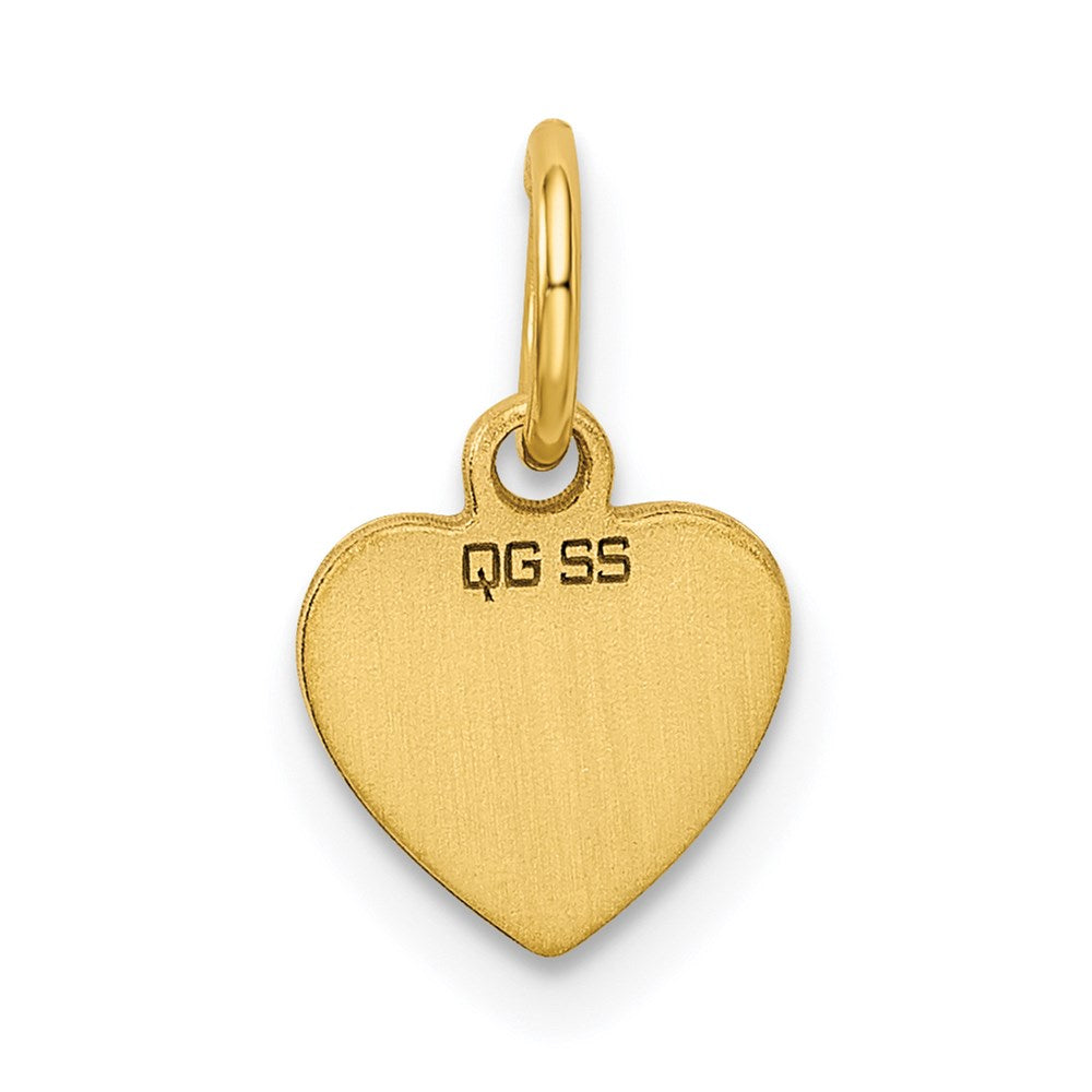 Sterling Silver GP Engraveable Heart Polished Disc Charm