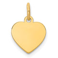 Sterling Silver GP Engraveable Heart Polished Disc Charm
