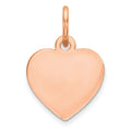 Sterling Silver RG Plated Engraveable Heart Polished Front/Satin Back Disc