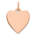 Sterling Silver RG Plated Engraveable Heart Polished Front/Satin Back Disc