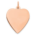 Sterling Silver RG Plated Engraveable Heart Polished Front/Satin Back Disc