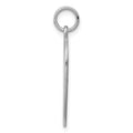 Sterling Silver RG Plated Eng. Heart Polish Front/Satin Back Disc Charm
