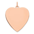 Sterling Silver RG Plated Engraveable Heart Polished Front/Satin Back Disc