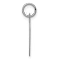 SS Rh-plt Engraveable Heart Polished Front/Satin Back Disc Charm