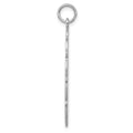 Sterling Silver Rh-plt Engraveable Polished Front/Satin Back Disc Charm