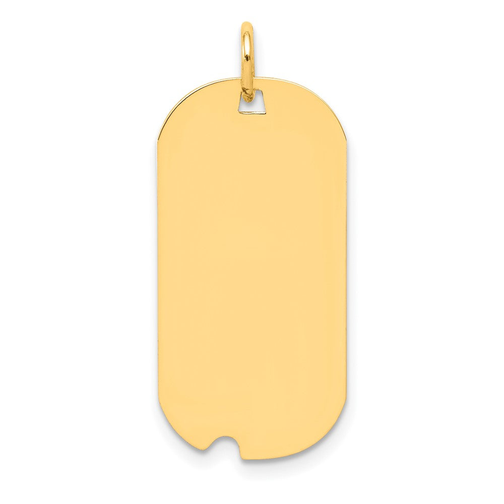 Sterling Silver GP Engravable Dog Tag Polished Disc Charm
