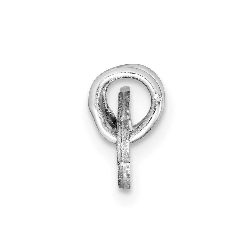 Sterling Silver Rh-plt Engravable Polished Front/Satin Back Plate