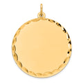 Sterling Silver GP Engraveable Round Polished Disc Charm