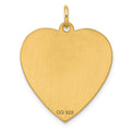 Sterling Silver GP Engraveable Heart Polished Disc Charm