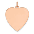 Sterling Silver RG Plated Engraveable Heart Polished Front/Satin Back Disc