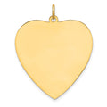 Sterling Silver GP Engraveable Heart Polished Disc Charm