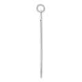 Sterling Silver Rhod-plate Eng. Rect. Polish Front/Satin Back Disc Charm