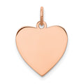 Sterling Silver RG Plated Engraveable Heart Polished Front/Satin Back Disc