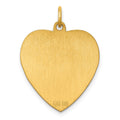 Sterling Silver GP Engraveable Heart Polished Disc Charm