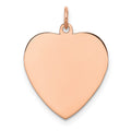 Sterling Silver RG Plated Engraveable Heart Polished Front/Satin Back Disc