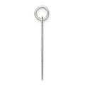 SS Rh-plt Engraveable Heart Polished Front/Satin Back Disc Charm