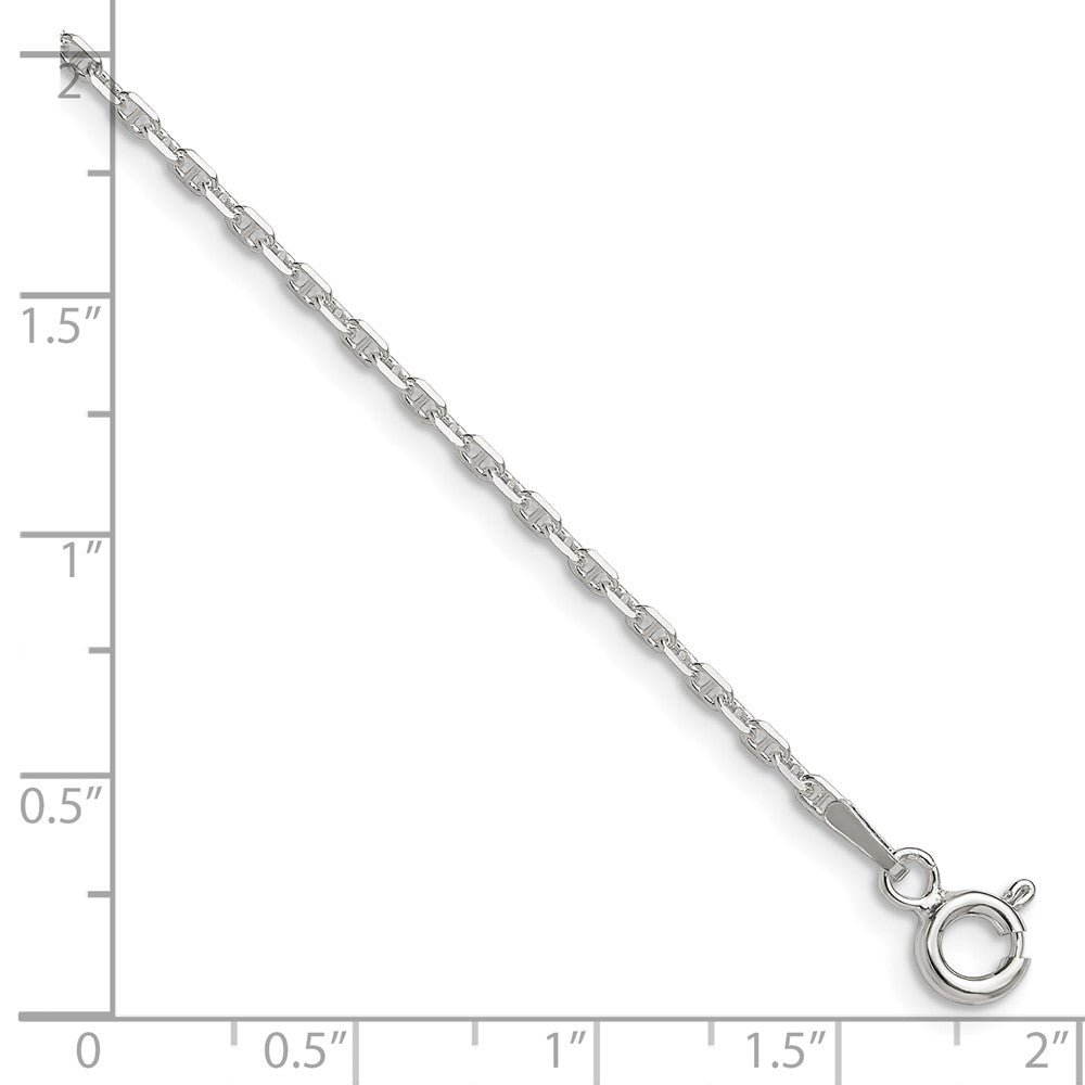 Sterling Silver Polished and D/C 1.75mm Mariner Link Chain