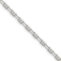 Sterling Silver Polished and D/C 3mm Mariner Link Chain