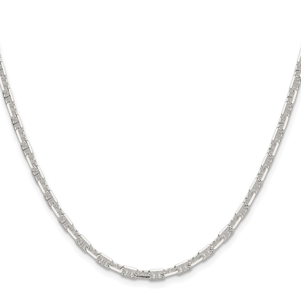 Sterling Silver Polished and D/C 3.75mm Mariner Link Chain