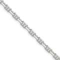 Sterling Silver Polished and D/C 3.75mm Mariner Link Chain