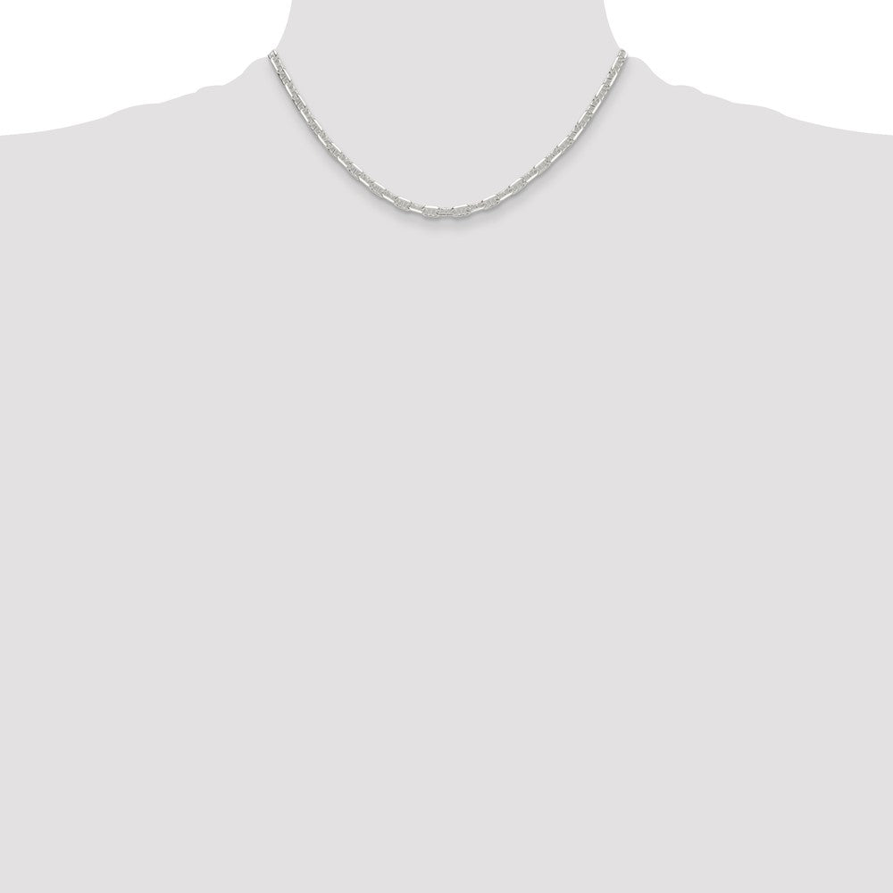 Sterling Silver Polished and D/C 4.75mm Mariner Link Chain