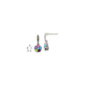 Sterling Silver Antiqued w/14k 5-stone Mother's Earring Mounting