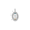 Sterling Silver Rhodium-plated Crystal Family Pendant