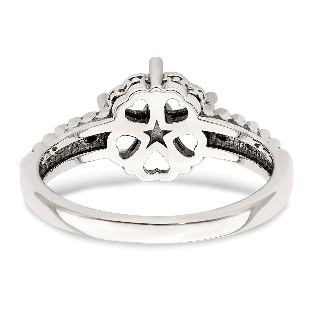 Sterling Silver Antiqued w/14k 5-stone Mother's Ring