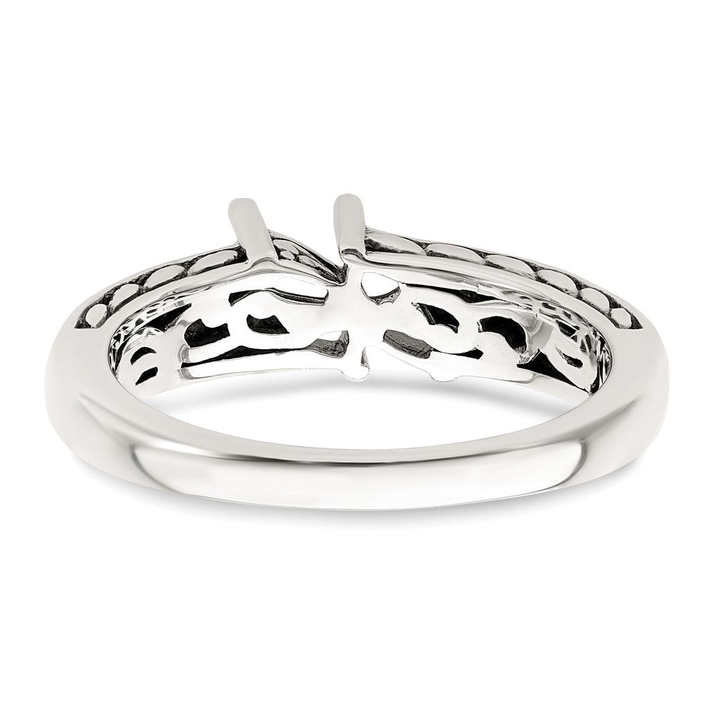 Sterling Silver Antiqued w/14k 2-stone Mother's Ring