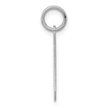 Sterling Silver/Rhodium-plated Polished Number 0 Charm