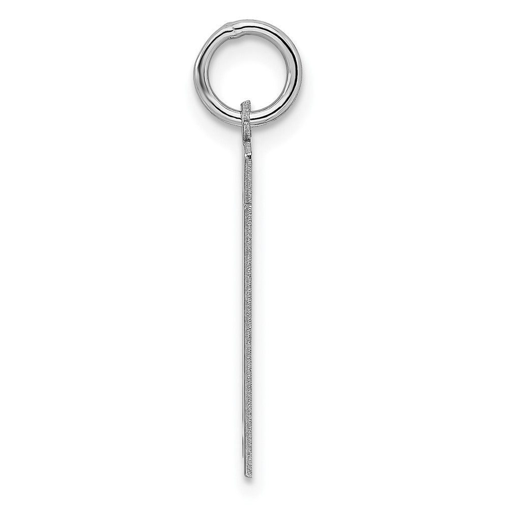 Sterling Silver/Rhodium-plated Polished Number 11 Charm