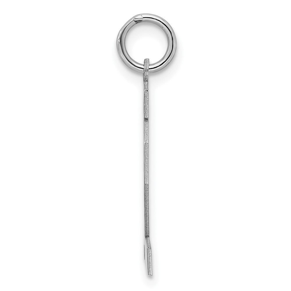 Sterling Silver/Rhodium-plated Polished Number 12 Charm