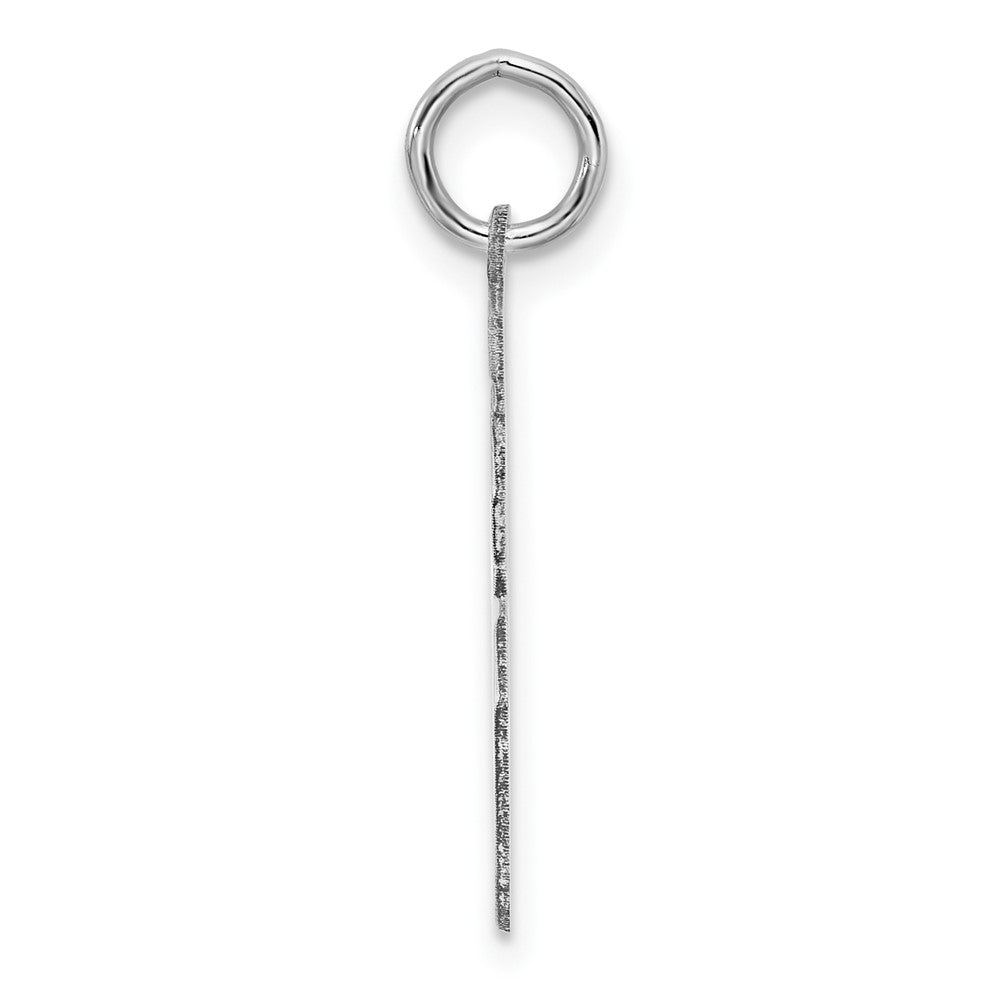 Sterling Silver/Rhodium-plated Polished Number 16 Charm
